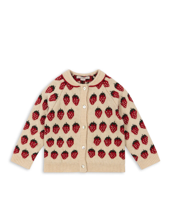 Belou knitted cardigan Strawberry