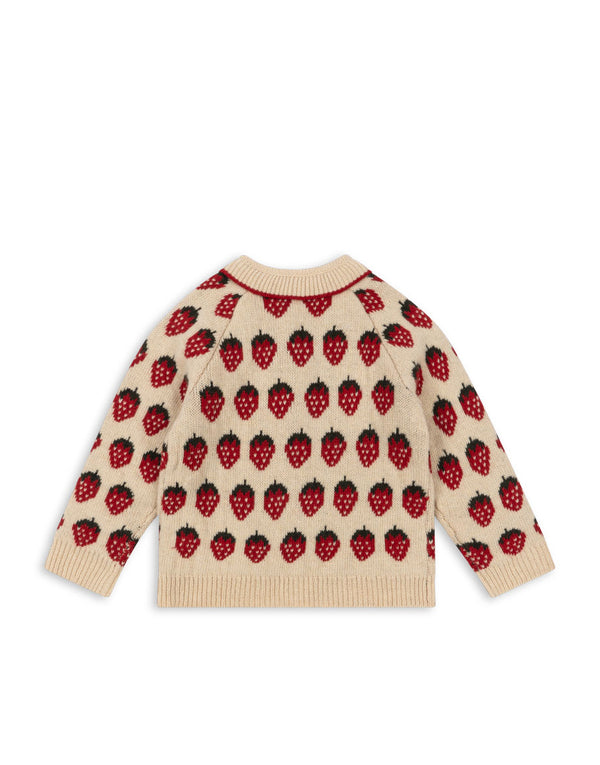 Belou knitted cardigan Strawberry