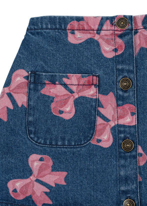 Elastischer Bund und Vordertaschen am Magot Jeansrock Bella Bow