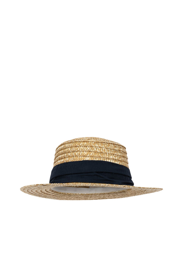 Allie Straw Hat Navy Blazer