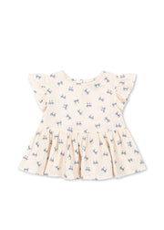 Coco Top Bow Bleu