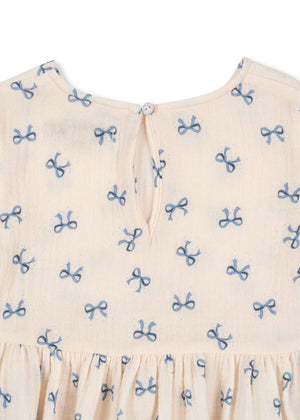 Konges Sløjd Coco Top Bow Bleu, Rückansicht