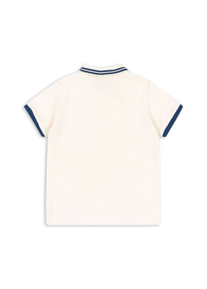 Konges Sløjd Florian Poloshirt in Antique White, GOTS-zertifiziert