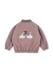 Juno Sequin Bomber Jacket Twilight Mauve