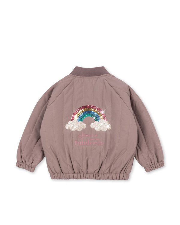 Juno Pailetten-Bomberjacke Twilight Mauve