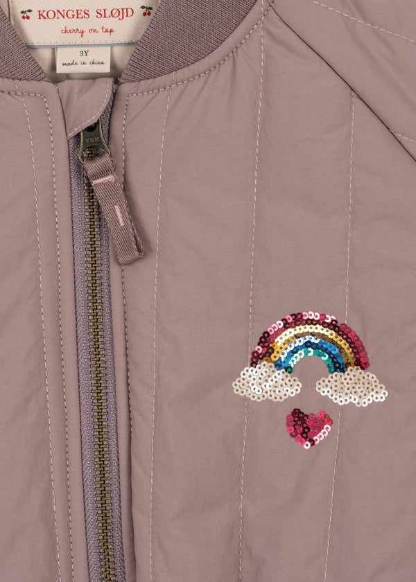 Juno Pailetten-Bomberjacke Twilight Mauve