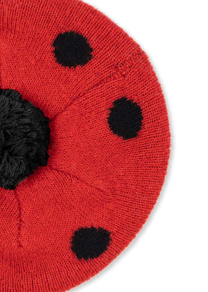 Rückansicht der Wollmütze Ladybug von Konges Sløjd