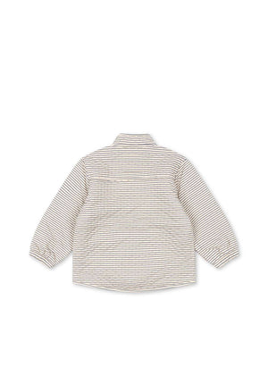 Rückansicht der Thermojacke Stripe Bluie aus recyceltem Polyester