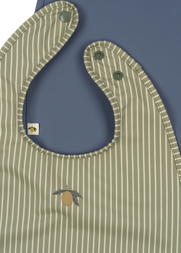 2-Pack Lätzchen Tea Stripe / Flint Stone