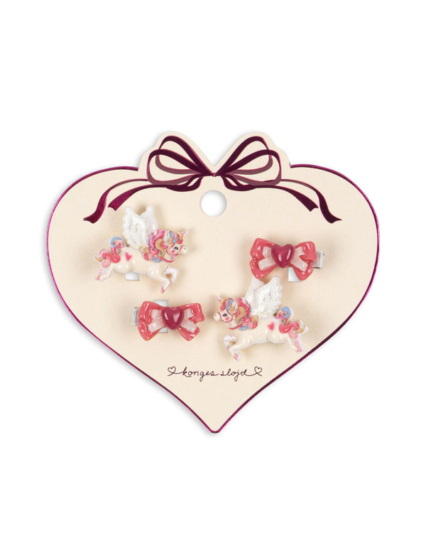 4-Pack Unicorn Haarspangen