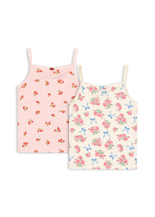 2-Pack Baumwoll-Unterhemden Bella Rosita / Rosa Pink