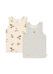 Lot de 2 débardeurs basiques Kubi / Stripe Blueie