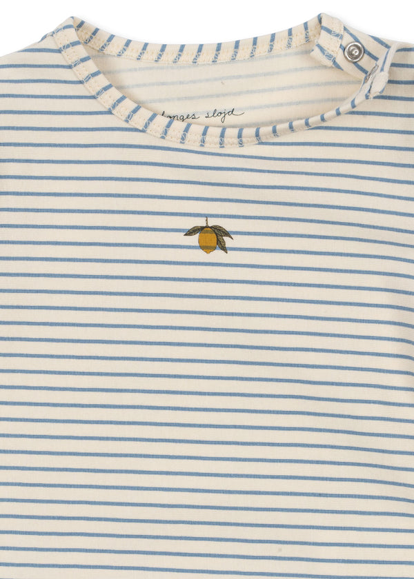 Basic Langarm-Body Stripe Blue