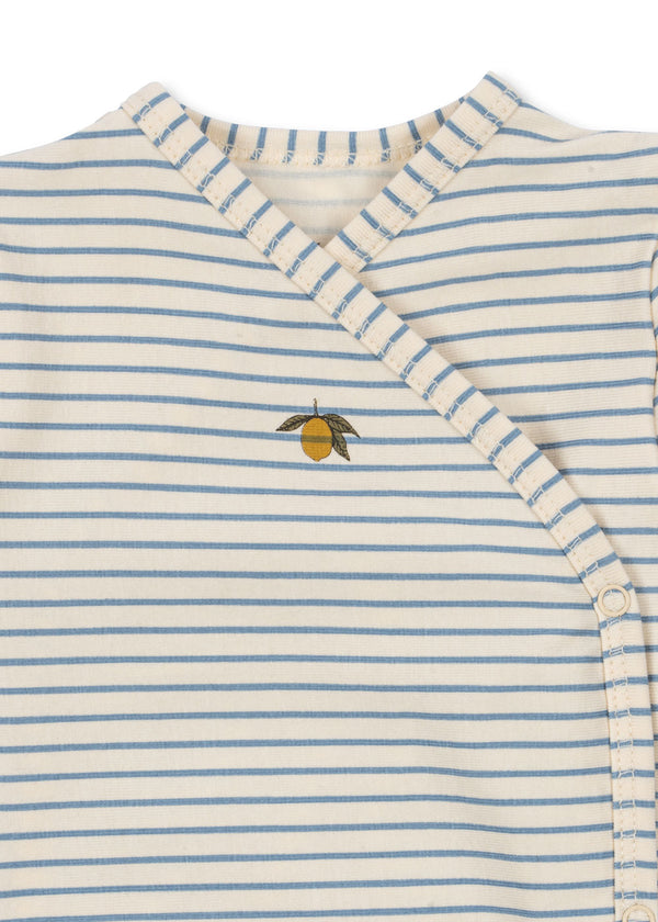 Body basique pour nouveau-né à rayures bleues