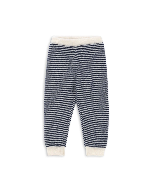 Berle knitted trousers Ensign Blue/ Buttercream