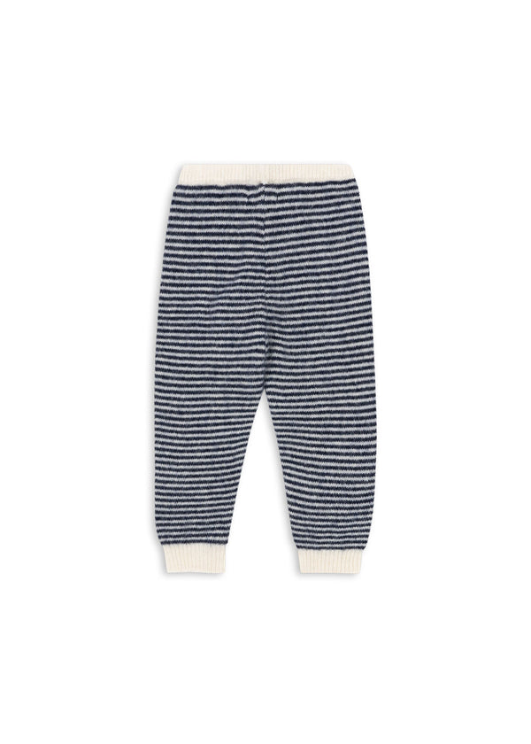 Berle knitted trousers Ensign Blue/ Buttercream