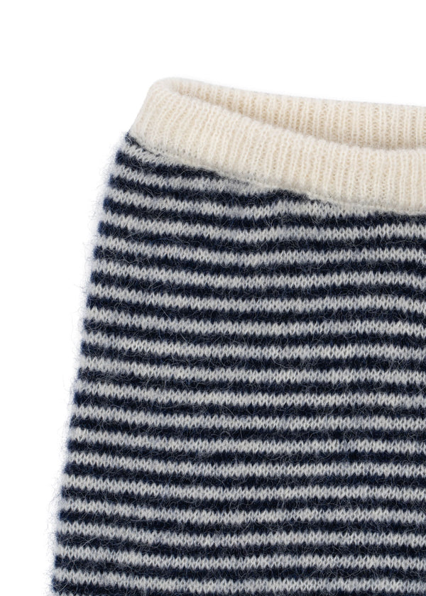 Berle knitted trousers Ensign Blue/ Buttercream