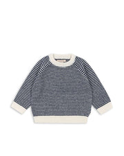 Berle Strickpullover Ensign Blue/ Buttercream
