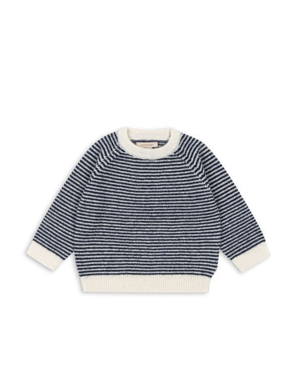 Pull tricoté Berle Ensign Blue/Buttercream