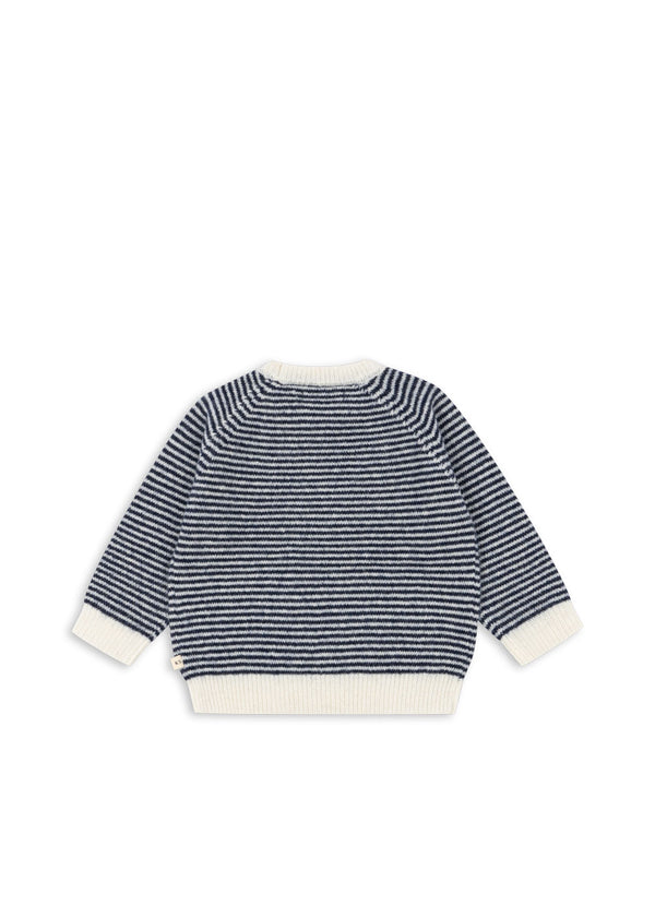 Pull tricoté Berle Ensign Blue/Buttercream