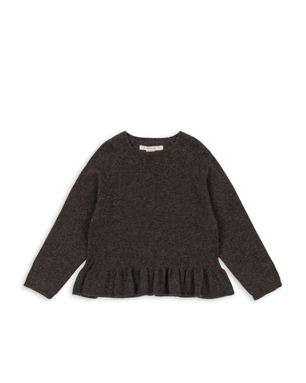 Pull tricoté Cathy marron chiné