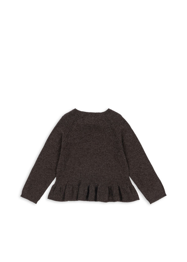 Pull tricoté Cathy marron chiné