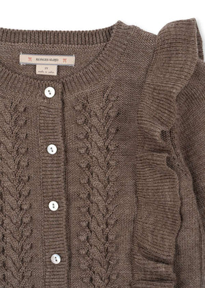 Konges Sløjd Fiol Cardigan Bunny Brown von hinten