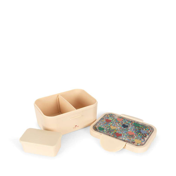 Glitzer-Lunchbox Bon Coeur von Konges Sløjd mit Herz-Design