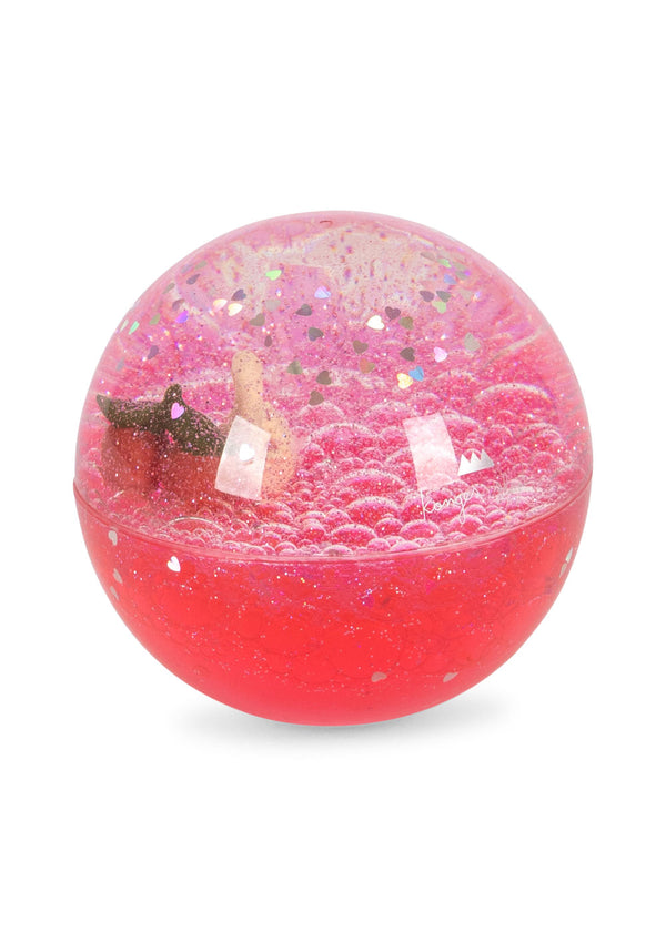 Boule d'eau pailletée cerise