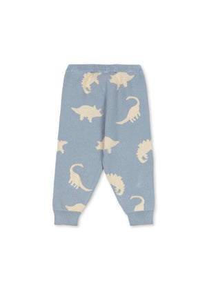 Gummibund und Jacquard-Strick der Lapis Hose Dino Mist von Konges Sløjd