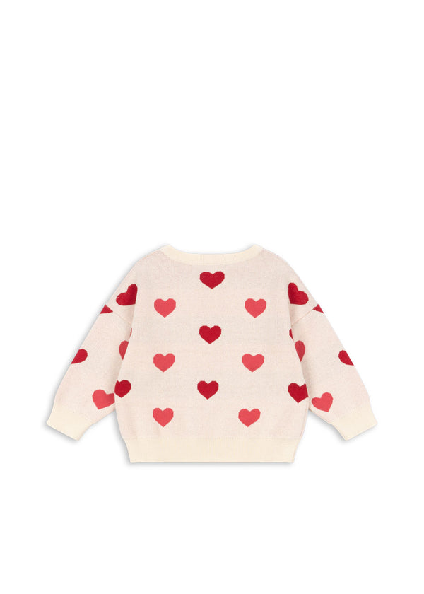 Pull maille lapis Coeur Coloré Duo Rose