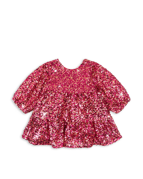 Robe à paillettes violettes Sangria pétillante