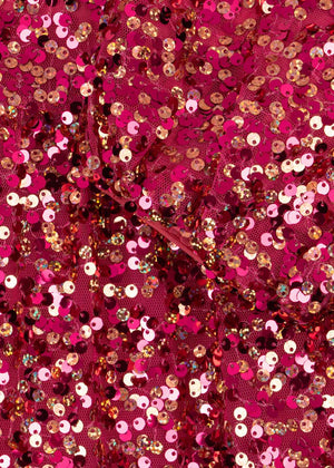 Baumwollfutter im Lila Paillettenkleid Sparkling Sangria von Konges Sløjd