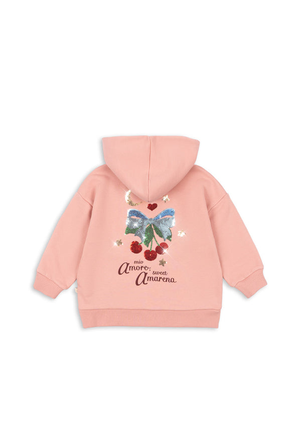 Sweat Lou avec fermeture éclair Mellow Rose