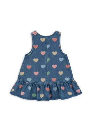 Rückansicht des Magot Jeanskleids Bon Coeur Coloré