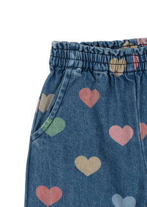 Bio-Denim der Magot Rüschenhose im Materialdetail