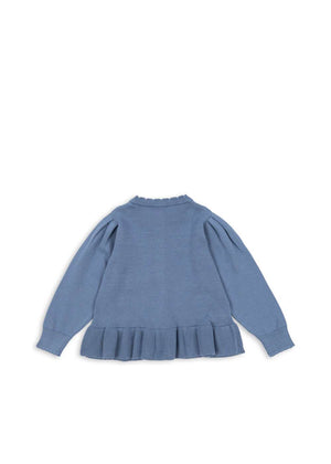 Rückansicht des Soleil Cardigans Country Blue von Konges Sløjd