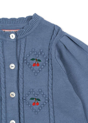 Soleil Cardigan Country Blue zum passenden Soleil Strickrock