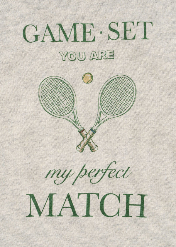 Spotty Langarm-Poloshirt Off White Melange