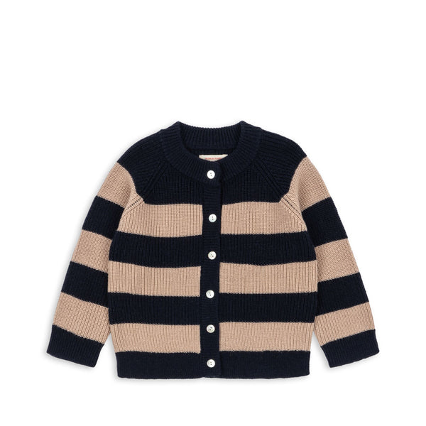 Vitum Strickcardigan Blue Stripe
