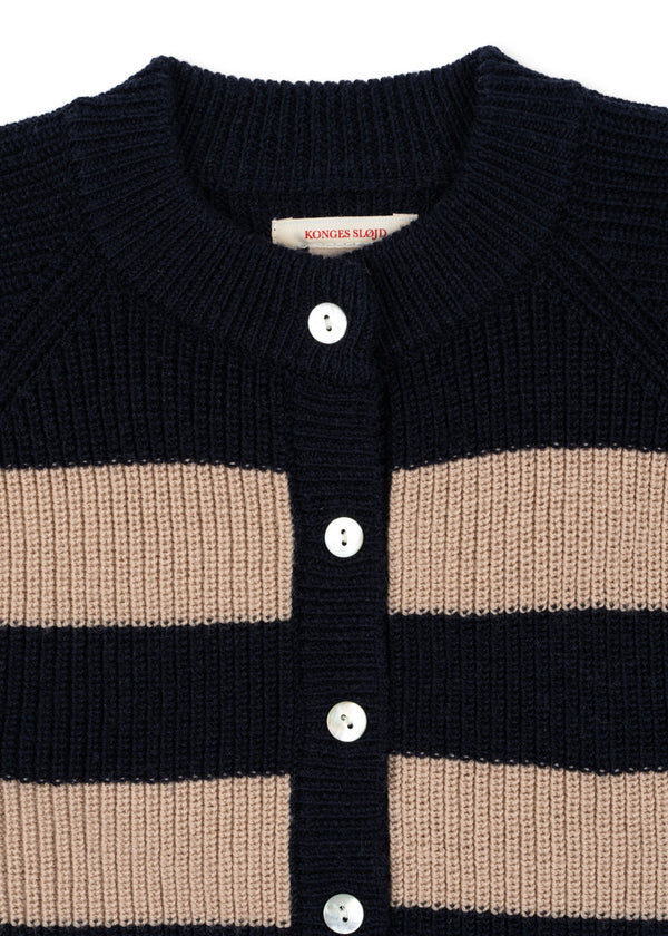 Vitum Strickcardigan Blue Stripe
