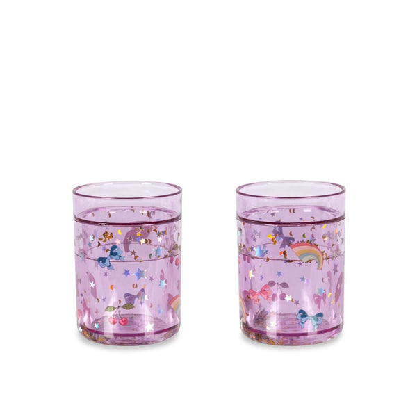 2-Pack Glitzer-Trinkbecher Rainbow Twinkle