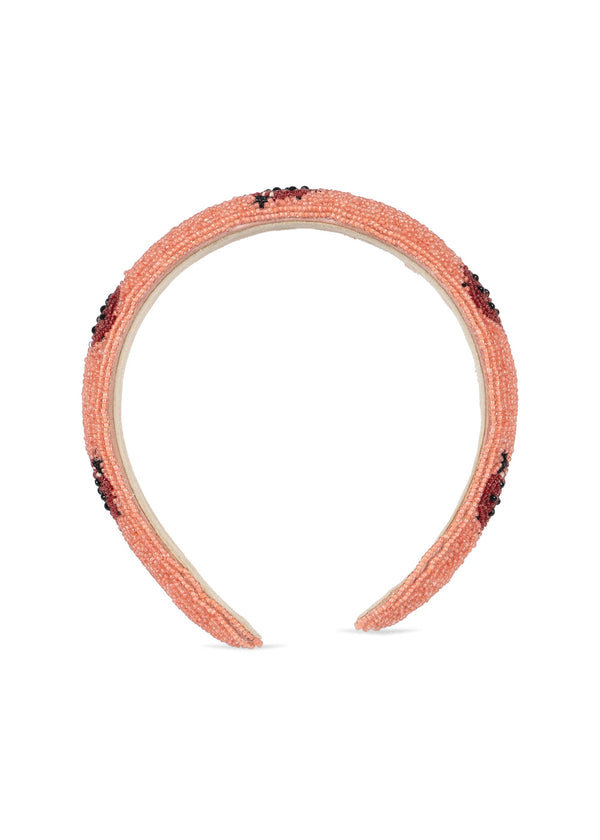 Serre-tête en perles Coccinelle