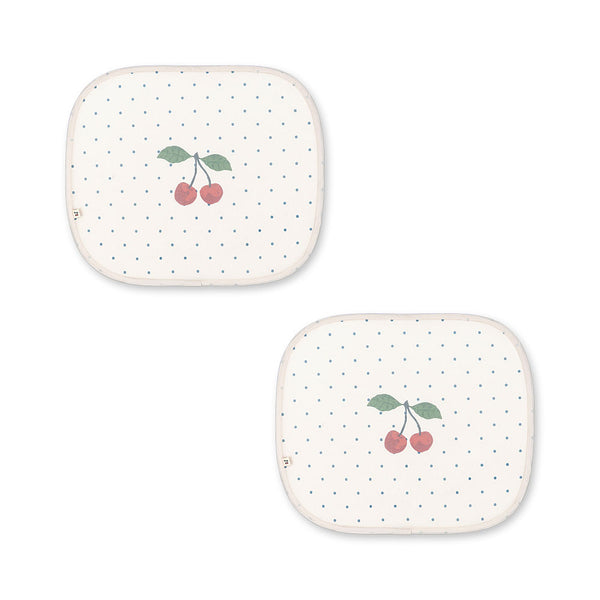 Pare-soleil de voiture (lot de 2) à pois bleu marine