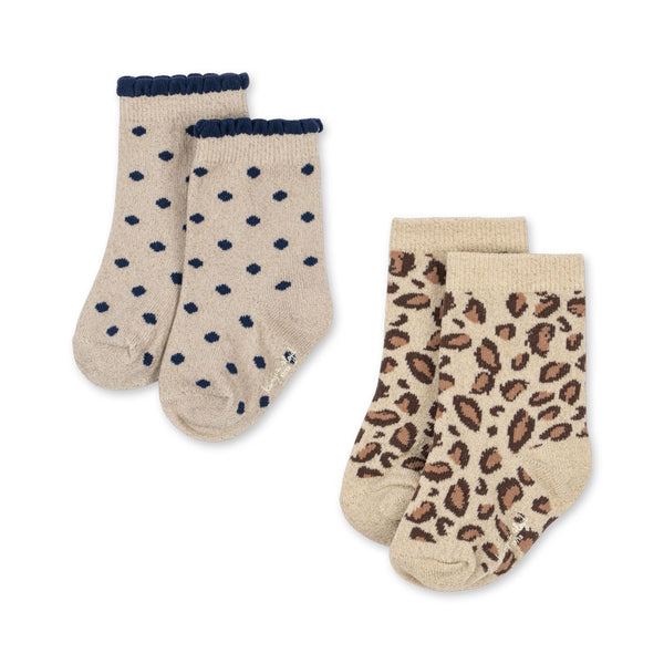 2-Pack Glitter Yarn Socks Leo / Dot