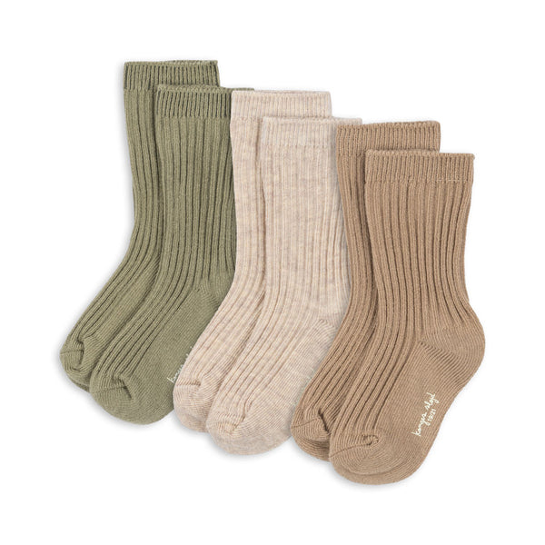 3-Pack gerippte Socken Mix