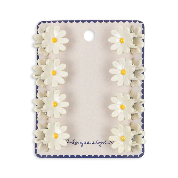 Lot de 8 mini pinces à cheveux marguerite
