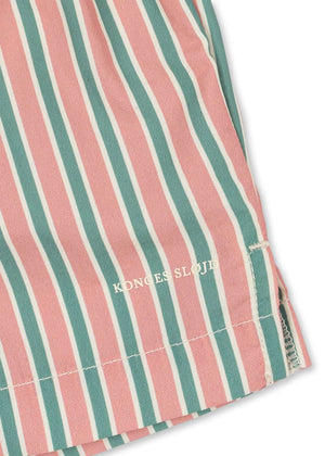 Konges Sløjd Asnou Badeshorts Blush Stripe aus 100 % Nylon, CE-gekennzeichnet