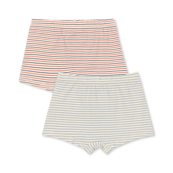 2-Pack Basic Boxershorts Stripe Bluie / Stripe Tricolore