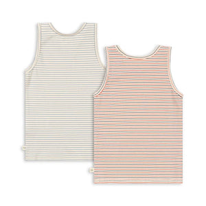 Detail der Streifen am Tanktop Stripe Bluie von Konges Sløjd